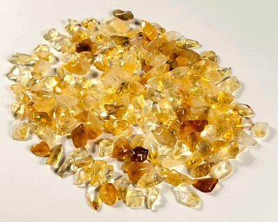 Golden Citrine Quartz Small Tumble Stone Pebbles Crystal Mineral Specimens