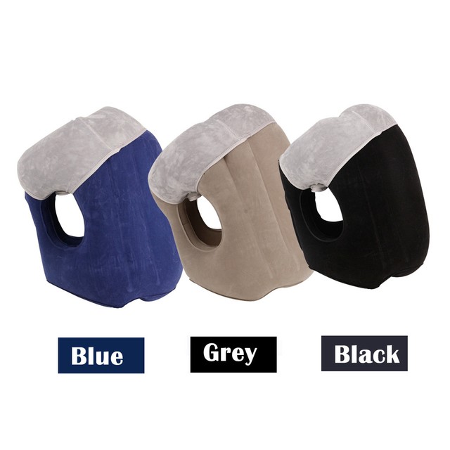 Brookstone Inflatable Travel U Pillow Grey For Sale Online Ebay