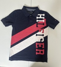 Tommy Hilfiger Kids Blue Red White Logo Polo Shirt.