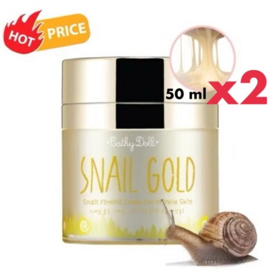 Cathy Doll Snail Gold Cream Firming Wrinkle Skin Soft Radiant 50g. x 2 pcs