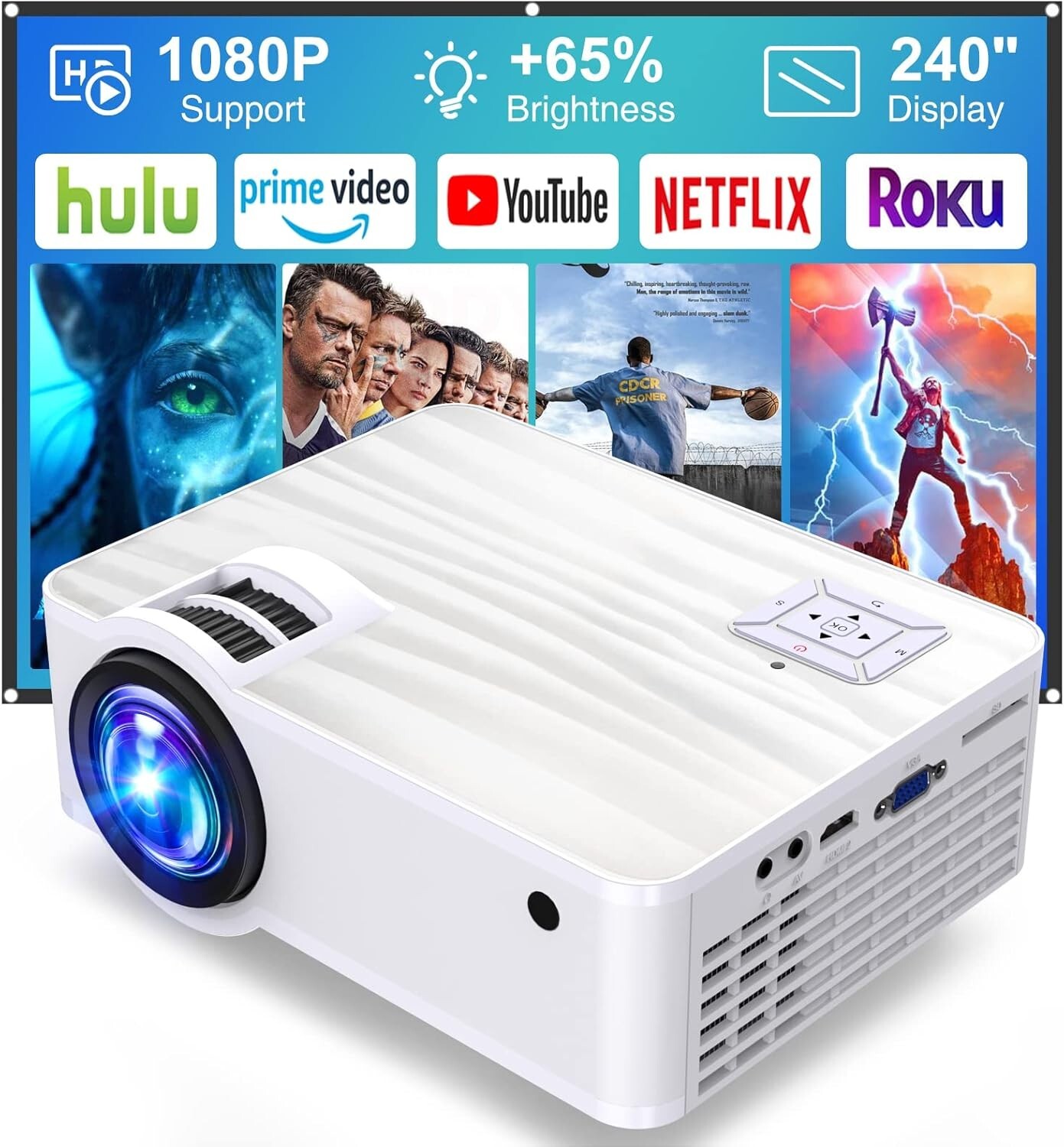 OFFERTA Videoproiettore 9500 Lumen Bluetooth 5.1 | Cinema 1080P