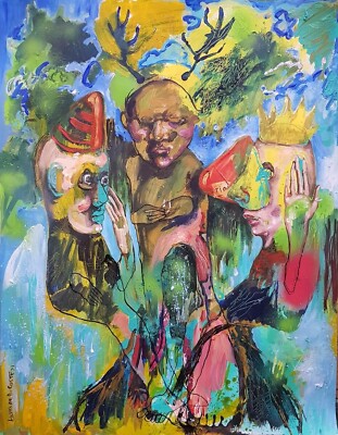 Lysiane D. COSTE technique mixte sur papier, on paper