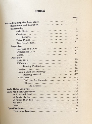 Packard Car Service Manual Section Two Reconditioning The Rear Axle C24 - Picture 3 of 4