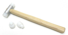 Nylon Hammer 1" Head Dual Face Plastic Mallet Ash Handle with 2 Additional Faces