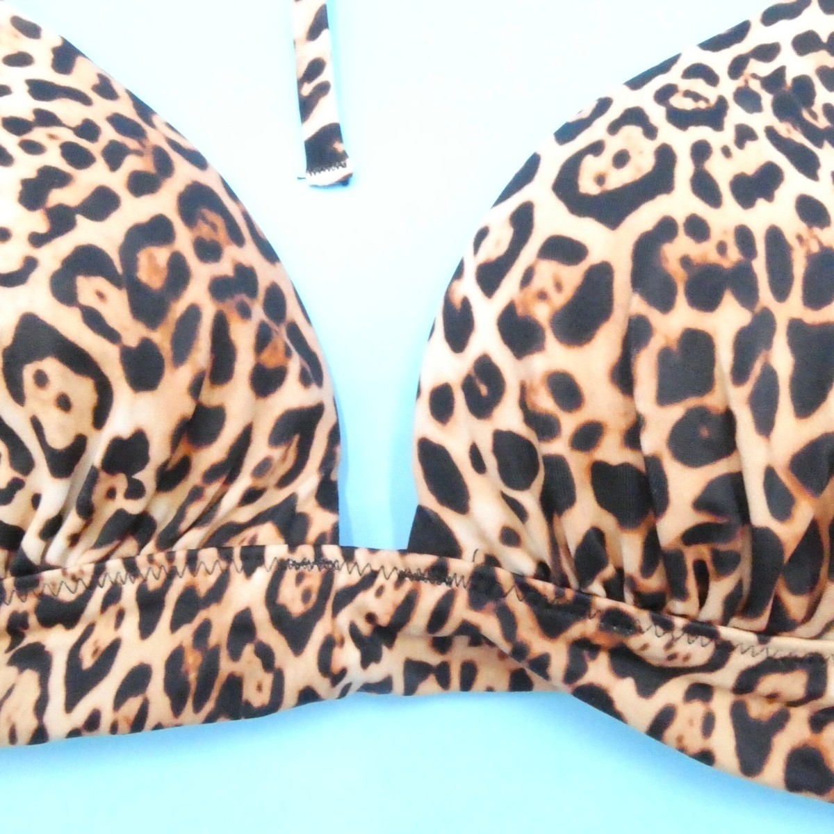 Victorias Secret XS Leopard Print Halter Padded Triangle