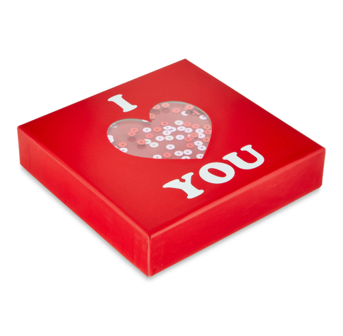 Large Pink and Red Confetti Gift Box with Lid – Perfect for Mother's Day, Weddin - Picture 3 of 7