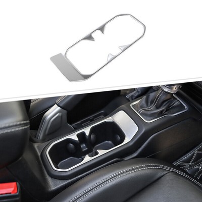 Siver Center Front Water Cup Holder Trim Cover For 2018+ Jeep Wrangler JL/JLU JT