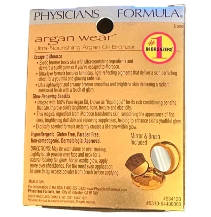 Physicians Formula Argan Wear Ultra-Nourishing Argan Oil 6440 BRONZER 0.38 Oz - Image 3 of 3
