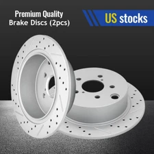 2PCS Rear Drilled Disc Brake Rotors for Subaru Forester Impreza XV Crosstrek