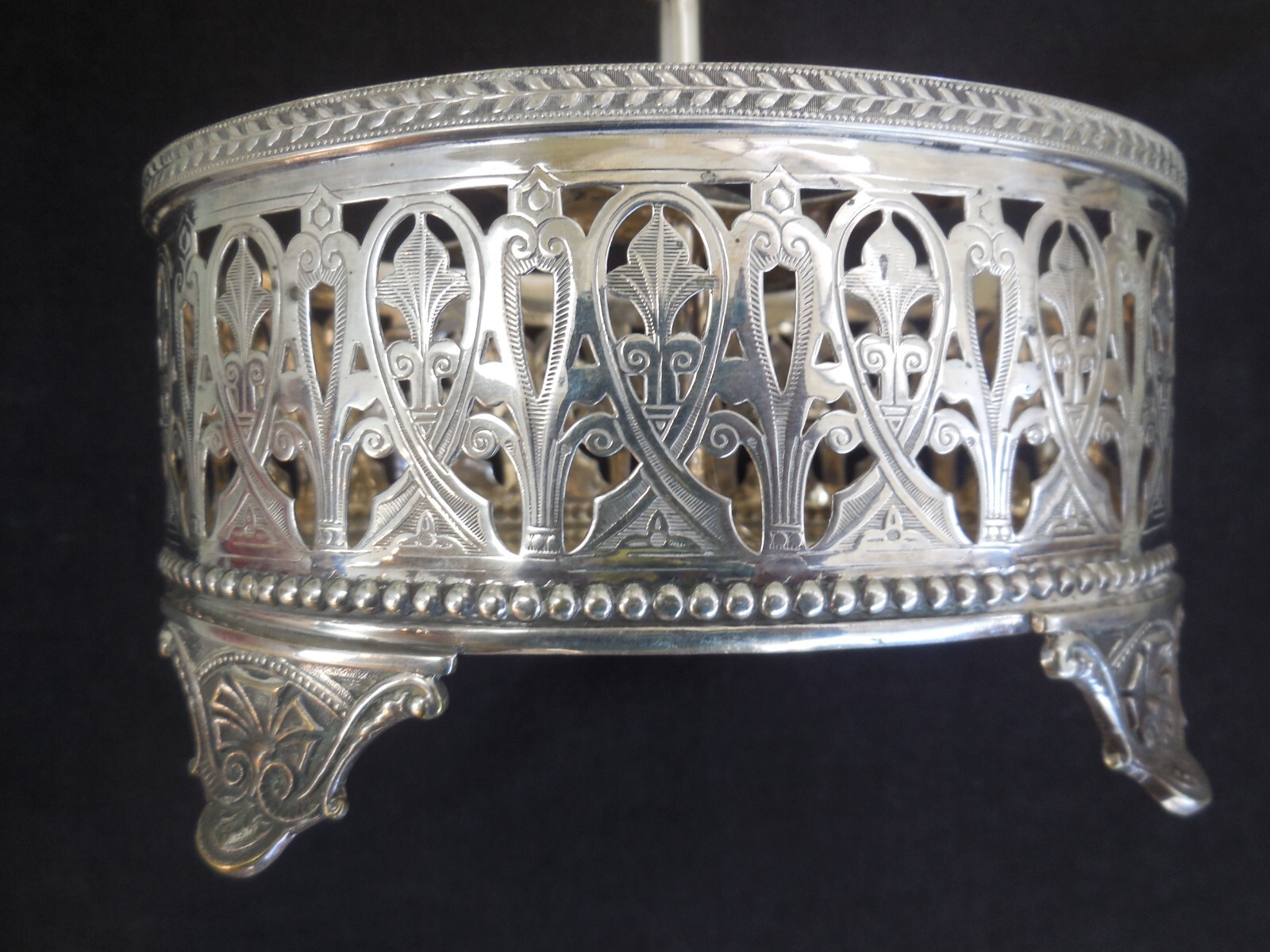 Antique Oil and Vinegar Set/Dispensers silver plated metal, original glasses