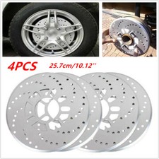 4-piece Silver Aluminum Alloy Cross Drilled Four Wheel Disc Brake Rotor Cover 4-piece Silver Aluminum Alloy Cross Drilled Four Wheel Disc Brake Rotor Cover
