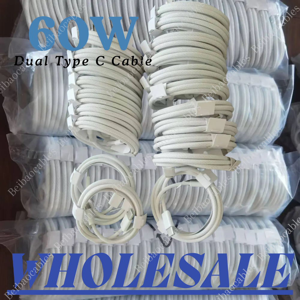 60W USB C to USB C Fast Charging Cable for iPhone 16 15 iPad Android Devices-image