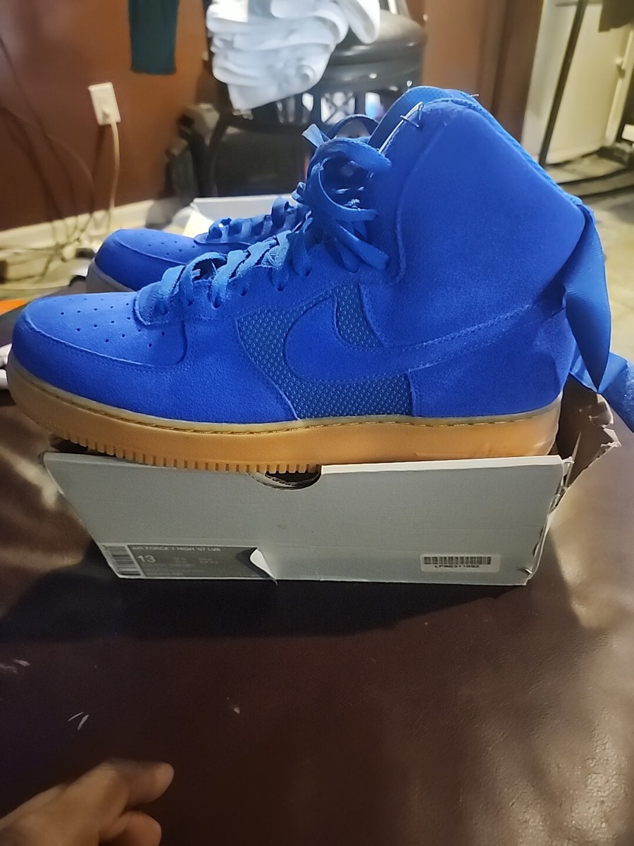 Size 13 - Nike Air Force 1 07 LV8 High Blue for sale online