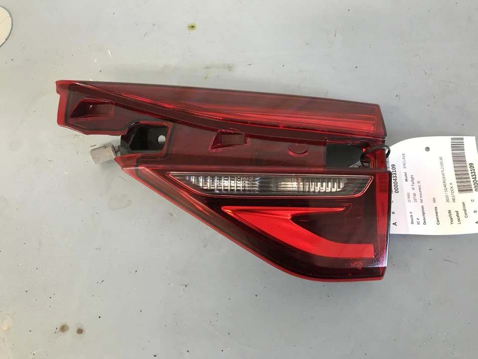 Used Right Tail Light Assembly fits: 2020 Buick Enclave lid mounted Right Grade - Image 2 of 4