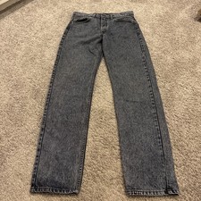Vintage Levi's 505 Black Size 33X36 (Actual 33x34) Made In USA Denim Jeans Rare