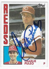 CHARLIE PULEO 1984 TOPPS AUTOGRAPHED SIGNED # 273 CINCINNATI REDS