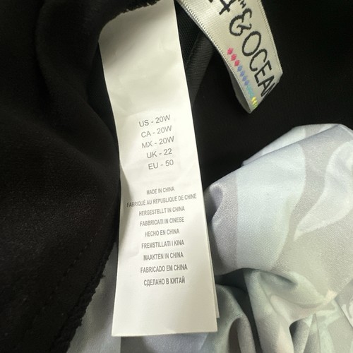 Costume da bagno donna 24TH AND OCEAN 20W Tankini top solo mare Flyaway nero floreale - Foto 8 di 12