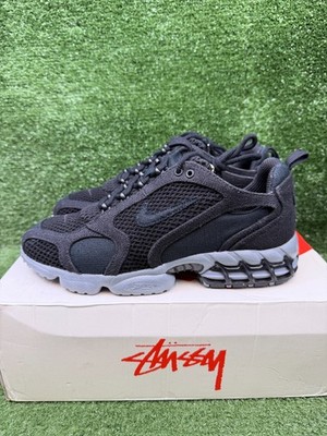 Size 8.5 - Nike Stussy x Air Zoom Spiridon Caged 2 Black Cool Grey