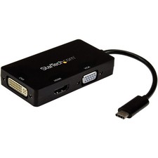StarTech USB-C Multiport Adapter - 3-in-1 USB C to HDMI, DVI or VGA
