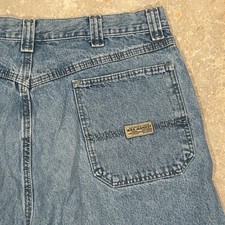 Wrangler Jeans Co Carpenter Jorts Men 36x10 Blue Denim Shorts Utility Pocket Y2k