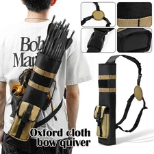 Archery Lightweight Back Arrow Quiver Dual Use Foldable Compact Hip Arrows Bag {