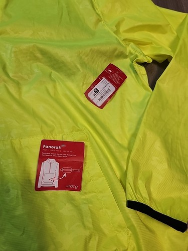 BCG Fanorak Windbreaker Jacket Neon Yellow 1/4 Zip Hooded Pullover Mens XL - Picture 4 of 6