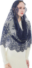 Spanish Infinity Veils for Church Lace Chapel Veils Catholic Church Veil