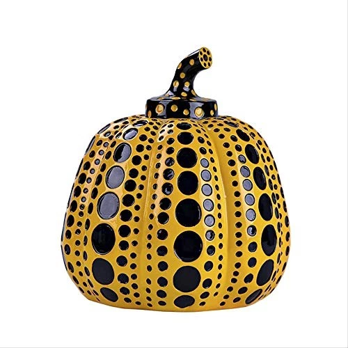 Yayoi Kusama Style Pumpkin Sculpture Modern Art Statue Figurine Home Decor JP