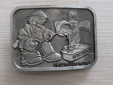 Vintage INTALCO One Million Safe Hours Metal Belt Buckle
