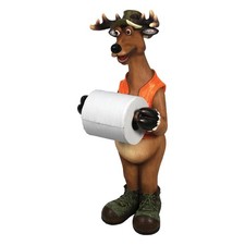 Rivers Edge Products Toilet Paper Holder Stand Bathroom Decor, Standing Deer