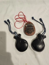 8 Key Mini Kalimba 2 Wood Castanets Percussion Finger Piano Music