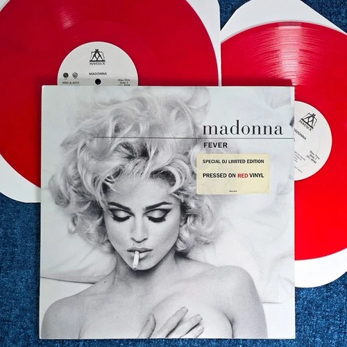 MADONNA FEVER 2 x 12'' RED VINYL PROMO LP RECORD SPECIAL DJ LIMITED EDT US 1993