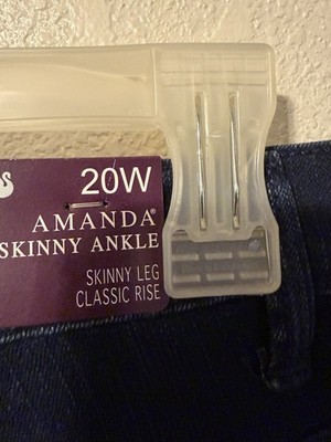 NWT Gloria Vanderbilt Sarasota Amanda Skinny Ankle Jeans 20W