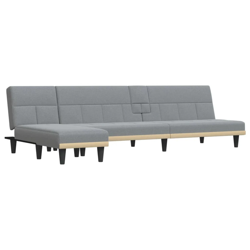 Sofá cama reclinable chaise longue en forma de L tela para sala de estar vidaXL Foto 2 de 2