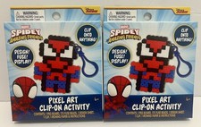 Disney Junior Marvel Spidey Pixel Art Clip On Activity Craft 2 Pack