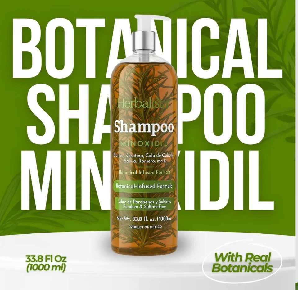1,000ML Minoxidil 5% shampoo W/ Pcs of Rosemary ,Cinnamon, Aloe, Mint Botanicals - Image 2 of 3