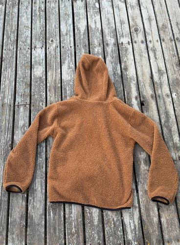 Carhartt Men's XS Sherpa Fleece Hoodie – Brown 1/4-Zip Pullover (Unisex) - Picture 2 of 3