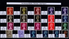 Machin Specialist - Pre-Decimal Machin Stamps All Four Gum & Head Type Varieties