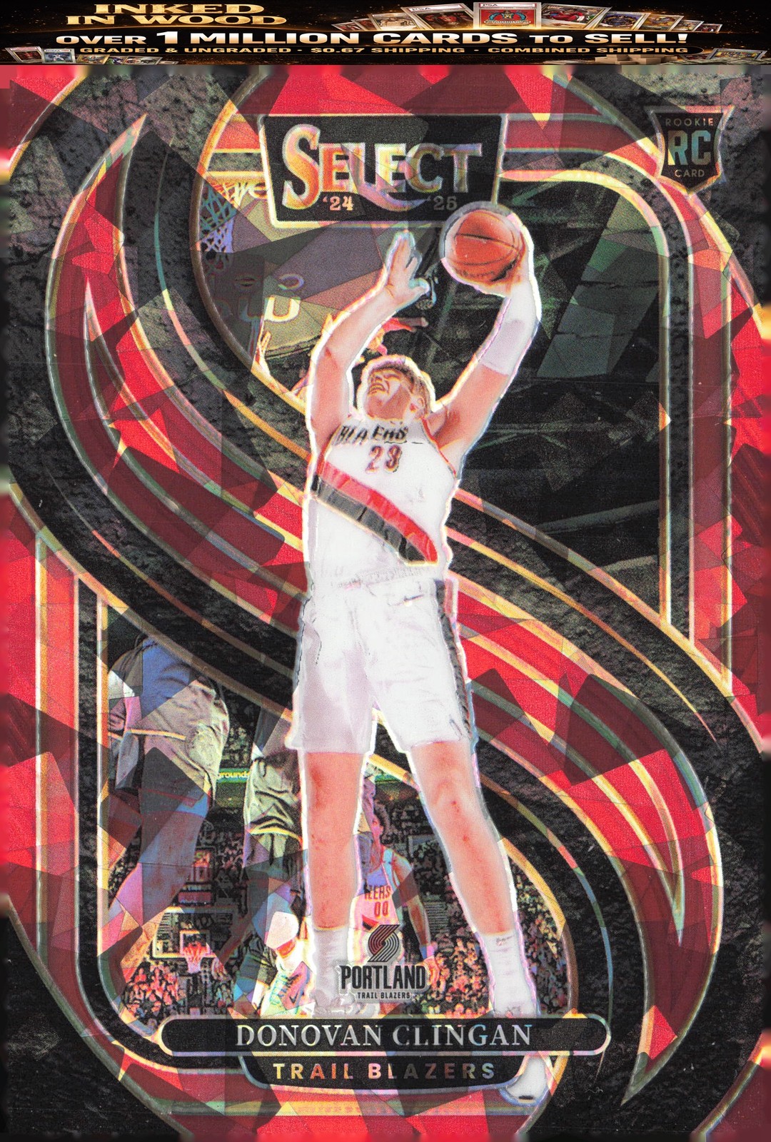 2024-25 Panini Select #199 Donovan Clingan Red Prizm