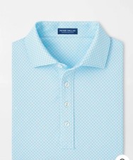 Peter Millar Crown Crafted Men's Size XL Blue Performance Stripe Jersey Polo NWT