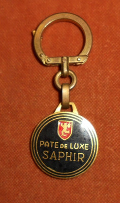 Augis Enamel Keychain Pate de LUXE SAPPHIRE Pretty Box Wax Leather