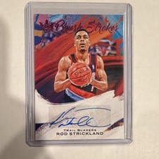 2020-21 Panini Court Kings Brush Strokes Rod Strickland Pink /8 Trail Blazers