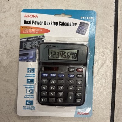 Aurora DT210M Dual Power LCD Display Desktop Basic Calculator NEW SEALE