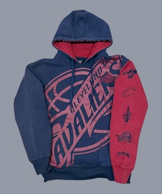 Cleveland Cavaliers Men s Navy Blue & Red NBAAOP Hoodie/ Sz: L