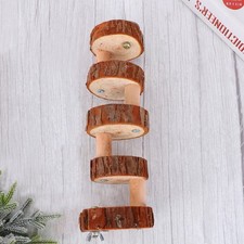 Natural Wood Bird Perch Parrot Stands Hamster Ladder Platform Activity Toy