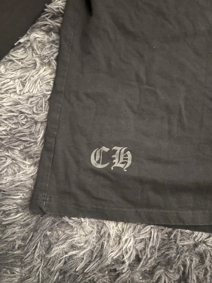 Camiseta negra manga larga Chrome Hearts usada para hombre talla pequeña EE. UU. S Foto 4 de 4