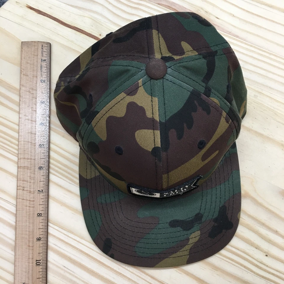 Sombrero Salt Crew Yupoong Snapback Unisex Marrón Camuflaje OSFA Ala Plana Ajustable Foto 4 de 4