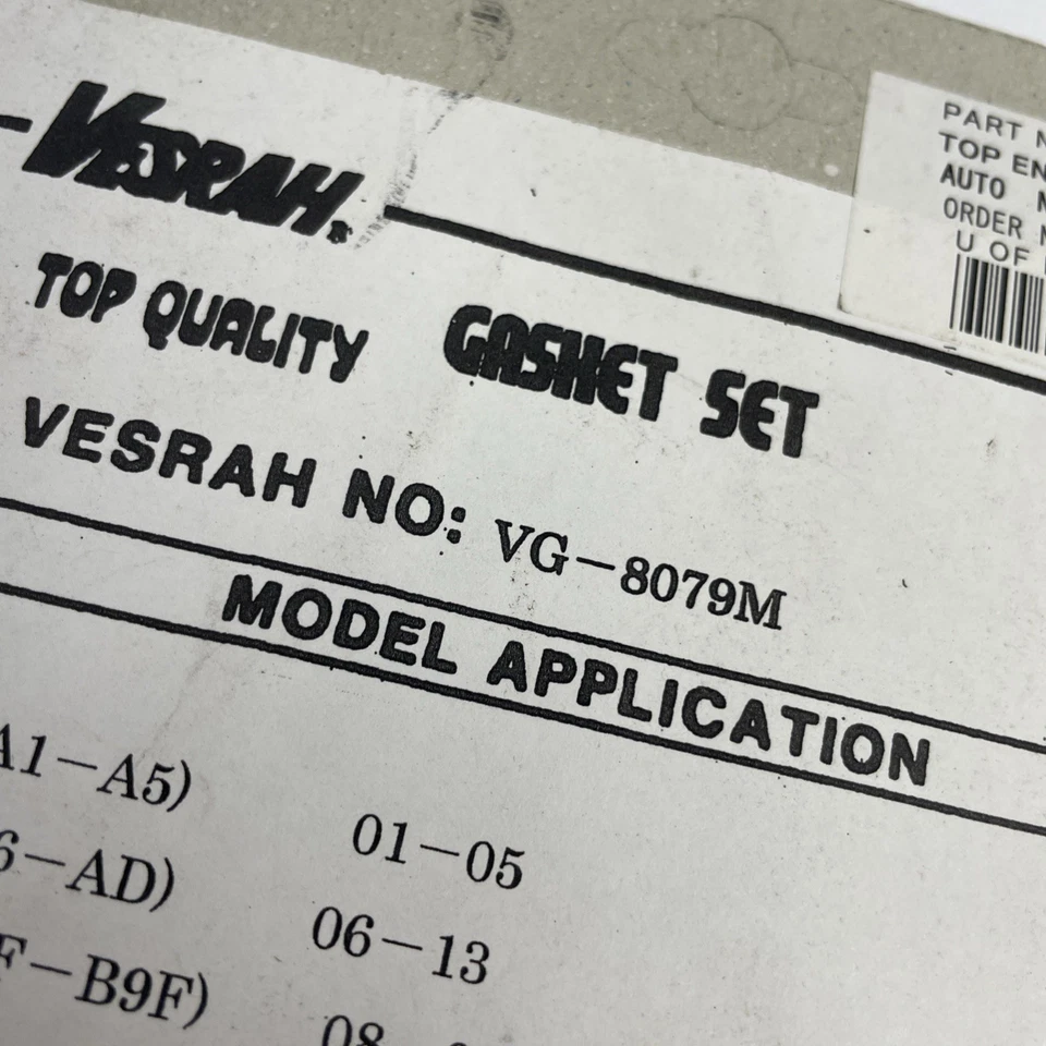 Kit de juntas de extremo superior Vesrah Kawasaki VG-8079M 01'-04' KX85A1-A4 artículo Foto 3 de 3