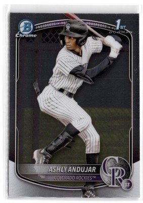 2025 Bowman Ashly Andujar #BCP-20 Chrome 1st Bowman Colorado Rockies