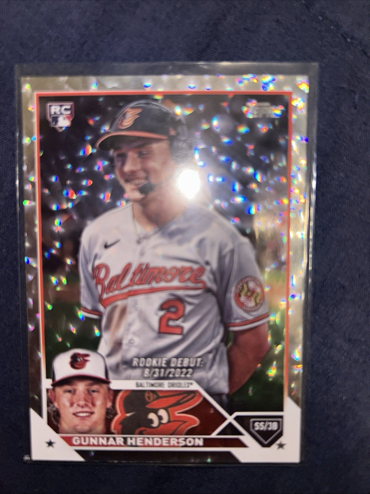 2023 Topps Update Series Rookie Debut Gunnar Henderson Silver Patterned Foil 